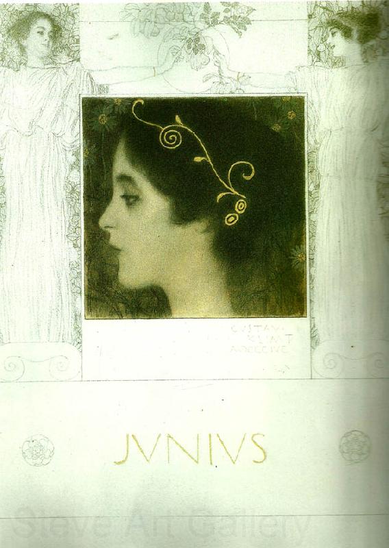 Gustav Klimt junius, Spain oil painting art